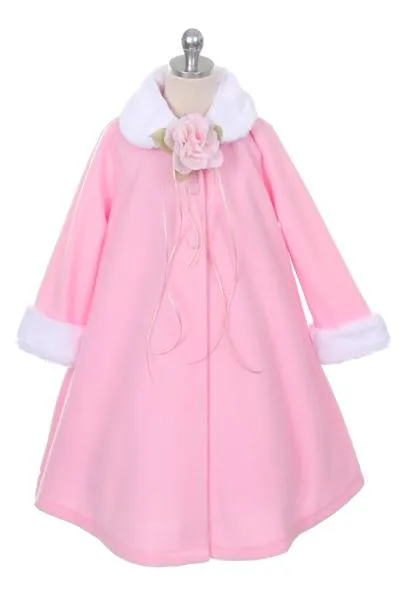 127 Fleece Cape-Style Girls Coat