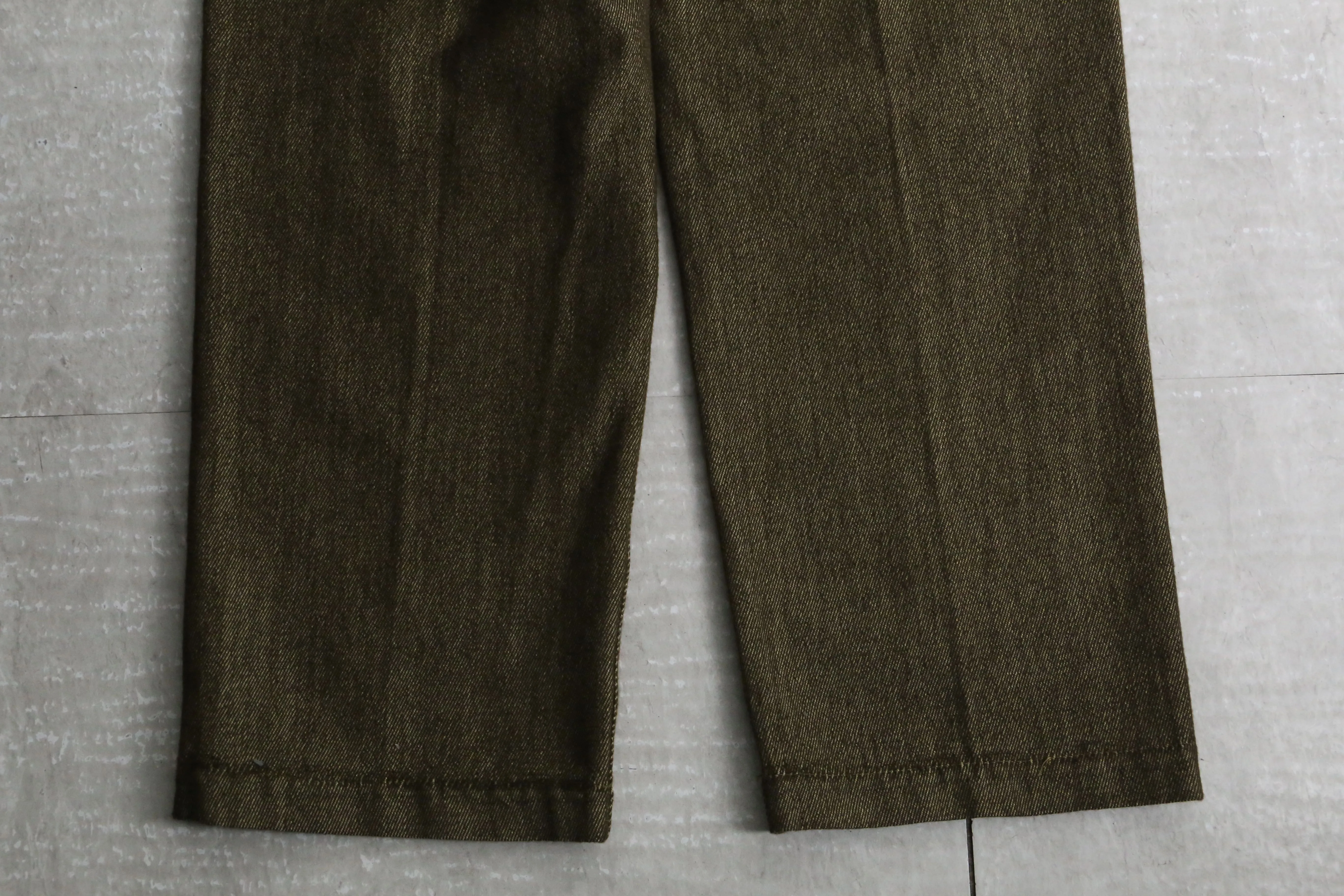 90’s "GAP" brown cotton × wool wide tapered pants