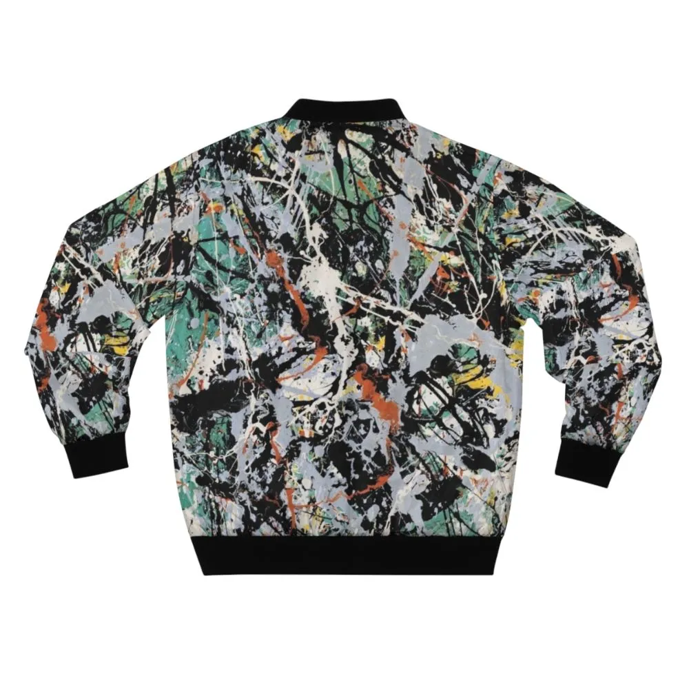 Abstract Bomber Jacket - Jackson Pollock Inspired Art