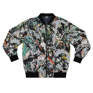 Abstract Bomber Jacket - Jackson Pollock Inspired Art