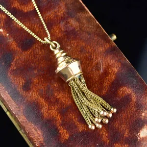 Antique Albertina Watch Tassel Fob Pendant Necklace