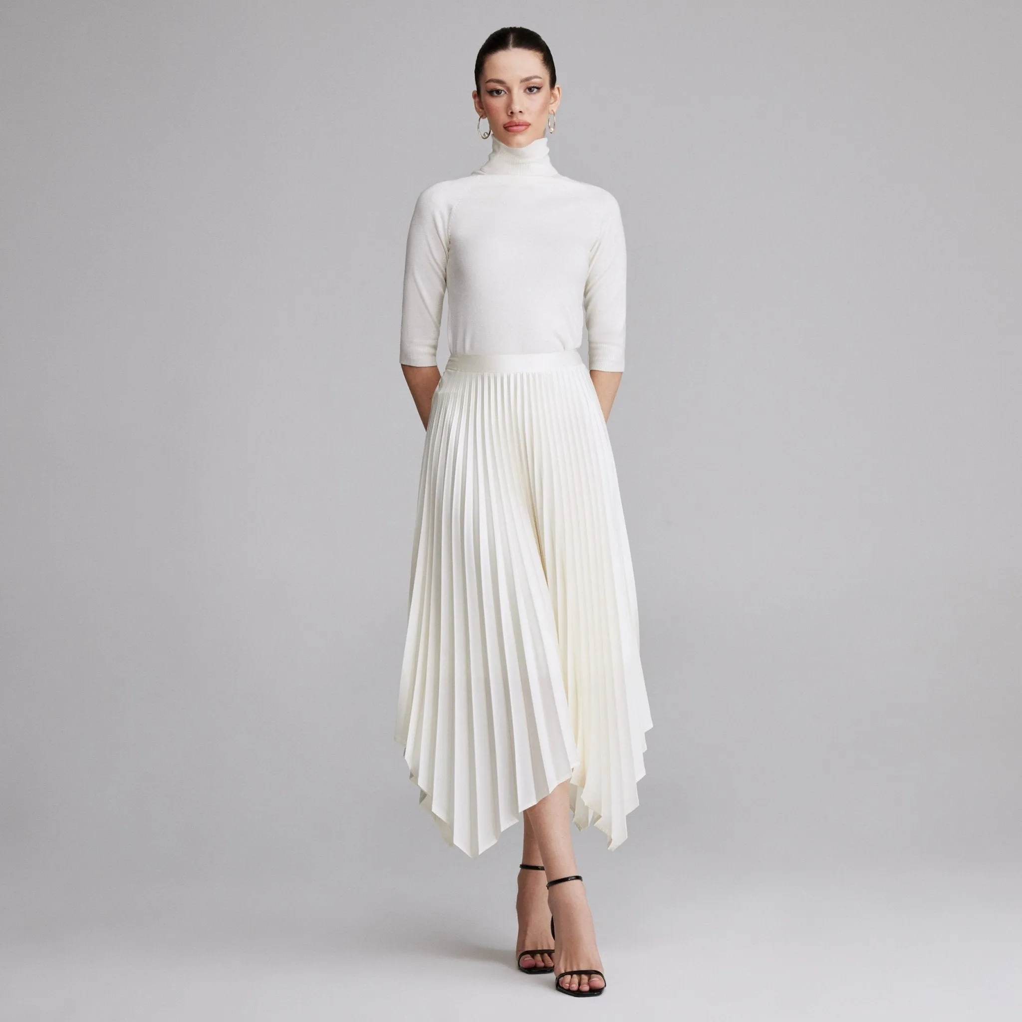 Asymmetrical Pleated Skirt