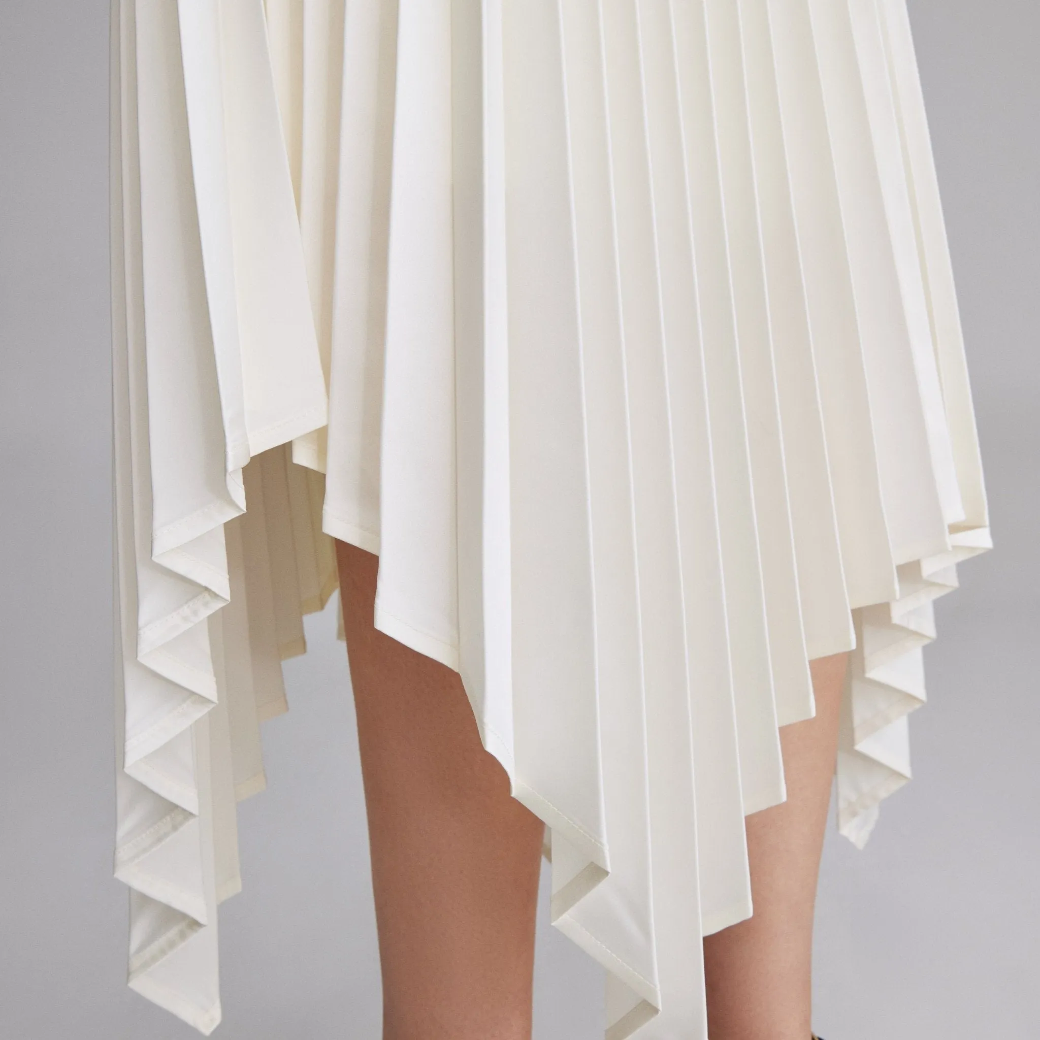 Asymmetrical Pleated Skirt