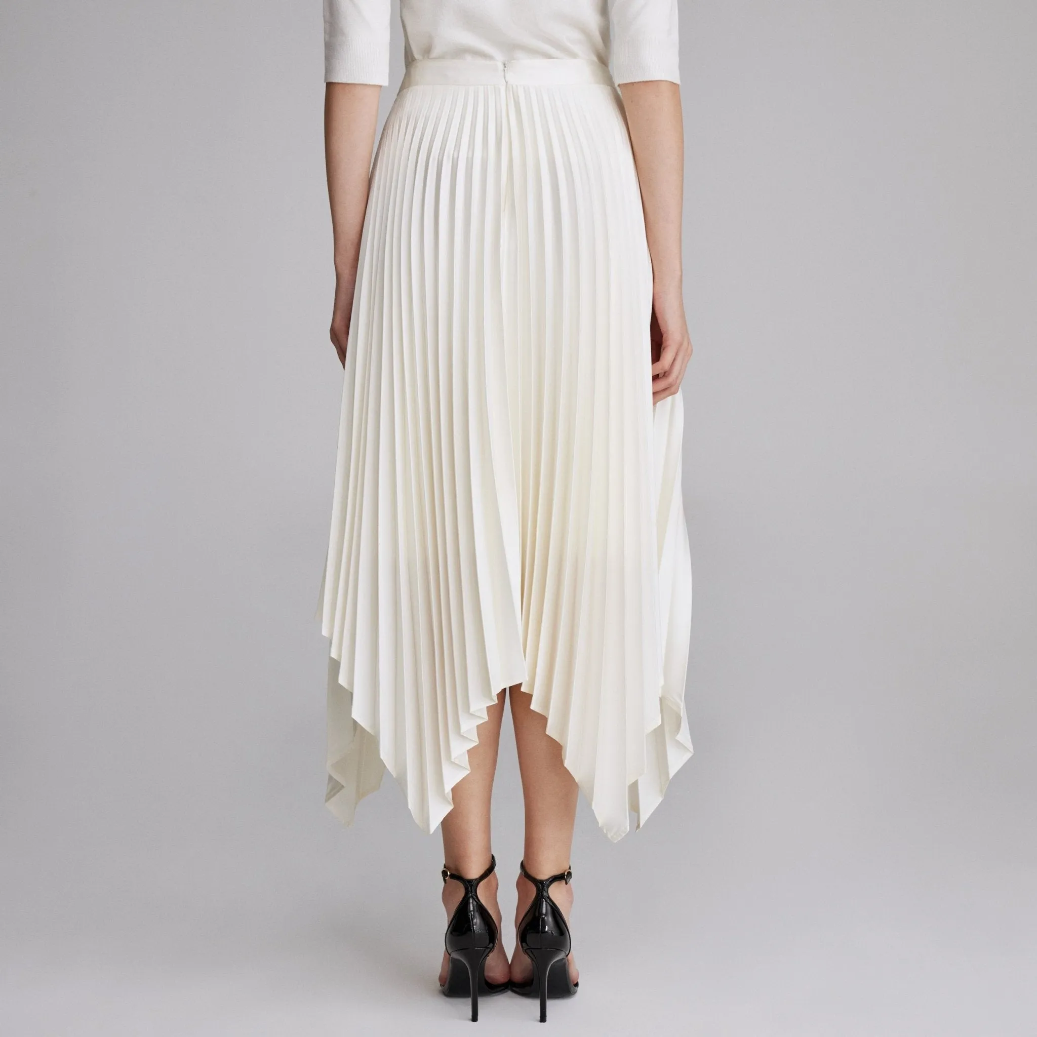 Asymmetrical Pleated Skirt