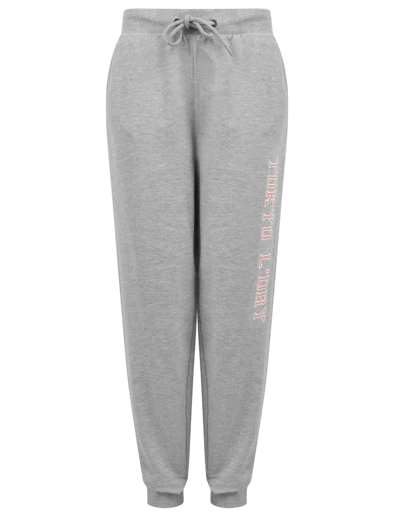 Banya Loopback Fleece Cuffed Joggers in Light Grey Marl - Tokyo Laundry