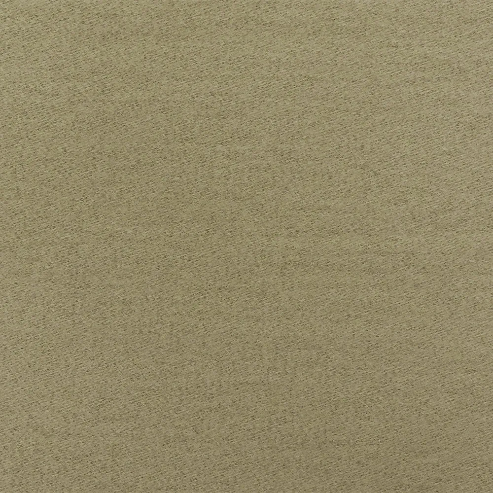 Beige Solid Wool Poly Double Brushed Knit Jacketing Fabric