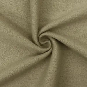 Beige Solid Wool Poly Double Brushed Knit Jacketing Fabric