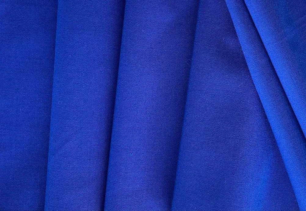 Botto Guiseppe Intense Cobalt Stretch Wool Twill Suiting (Made in Italy)