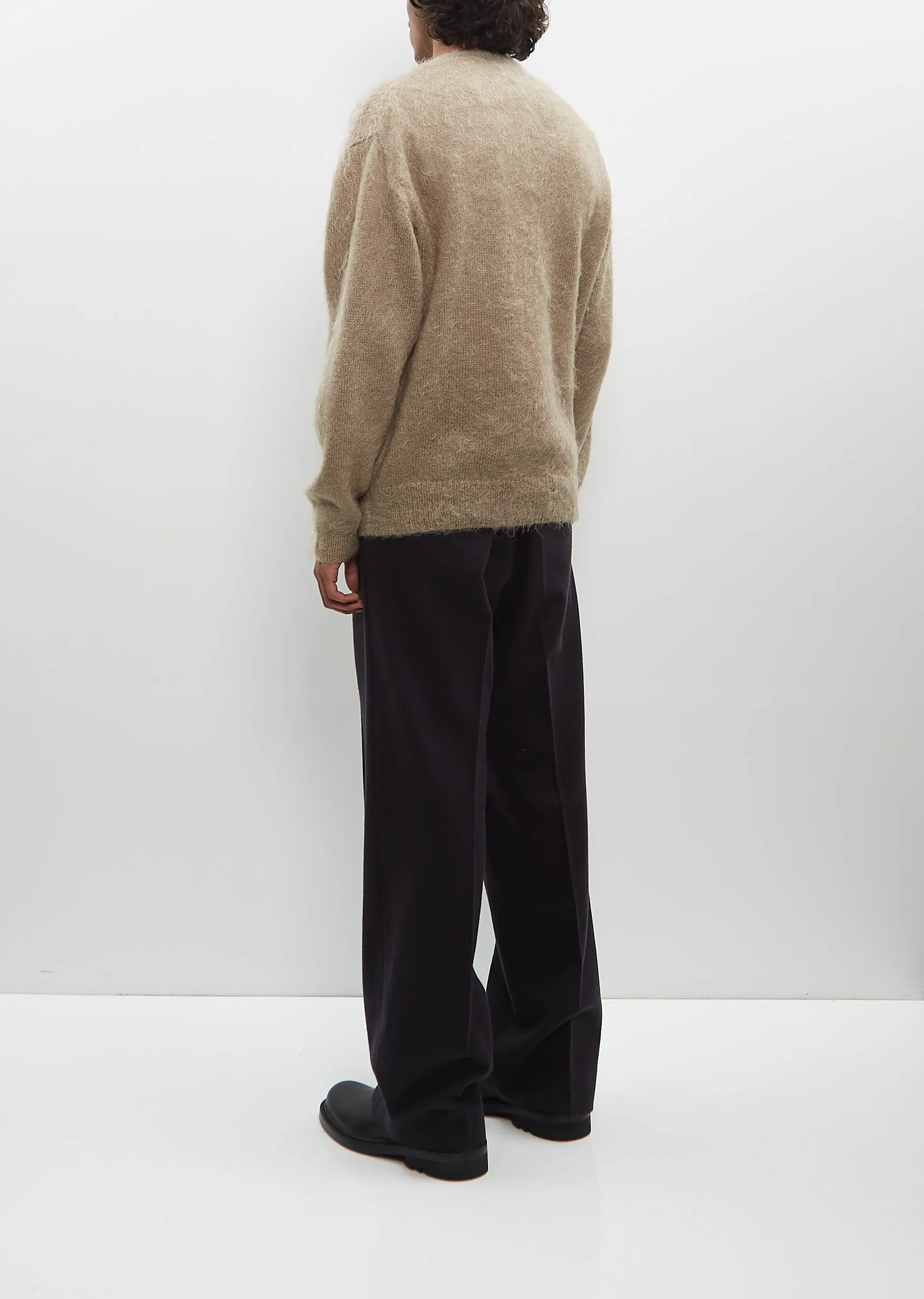 Brushed Super Kid Mohair Knit Pullover