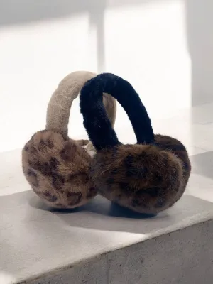 BYREN | ÉLINE L'ATELIER Leopard faux fur earmuffs CC07