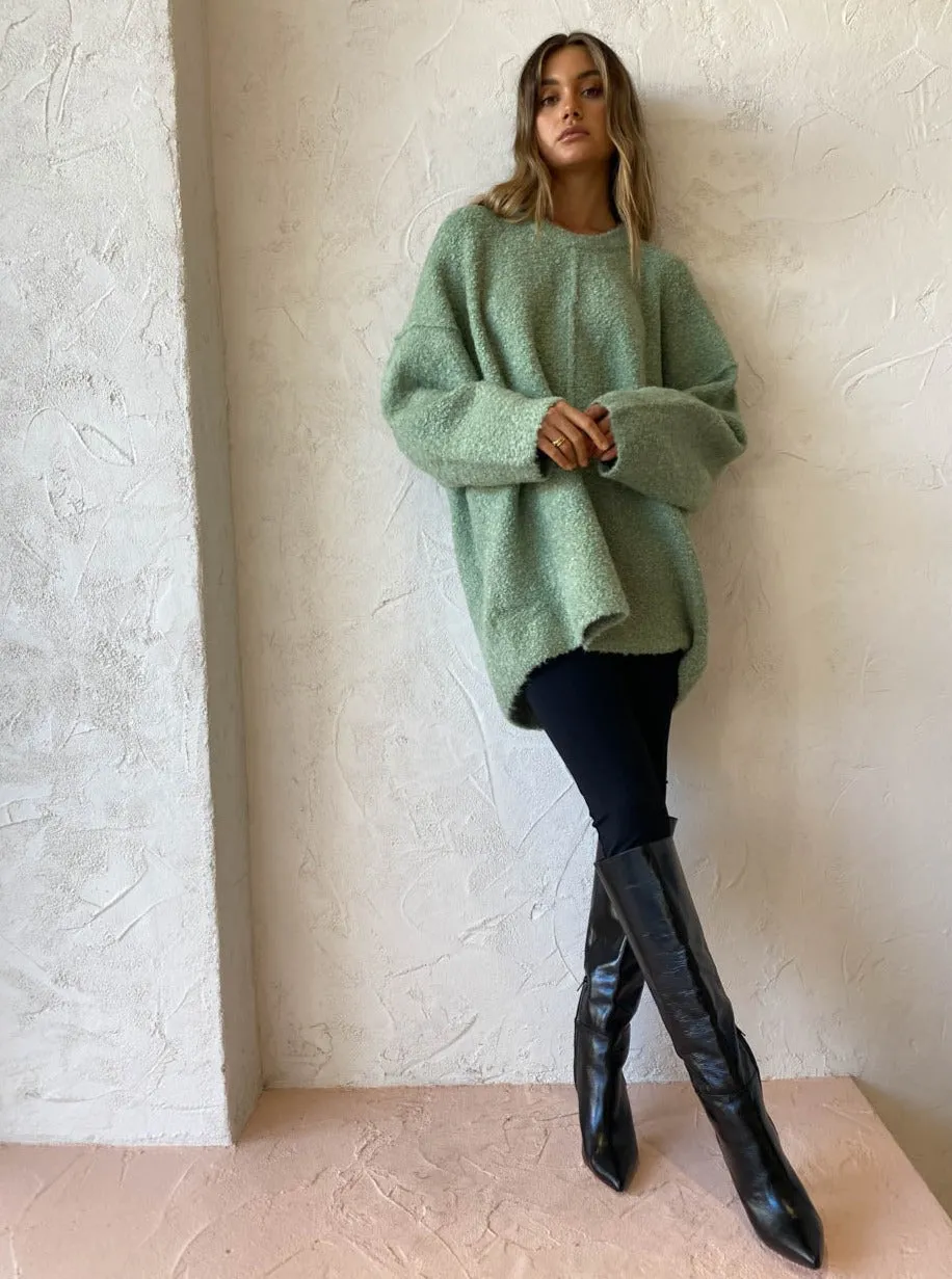 Camilla and Marc Louie Knit Sweater in Jade Green