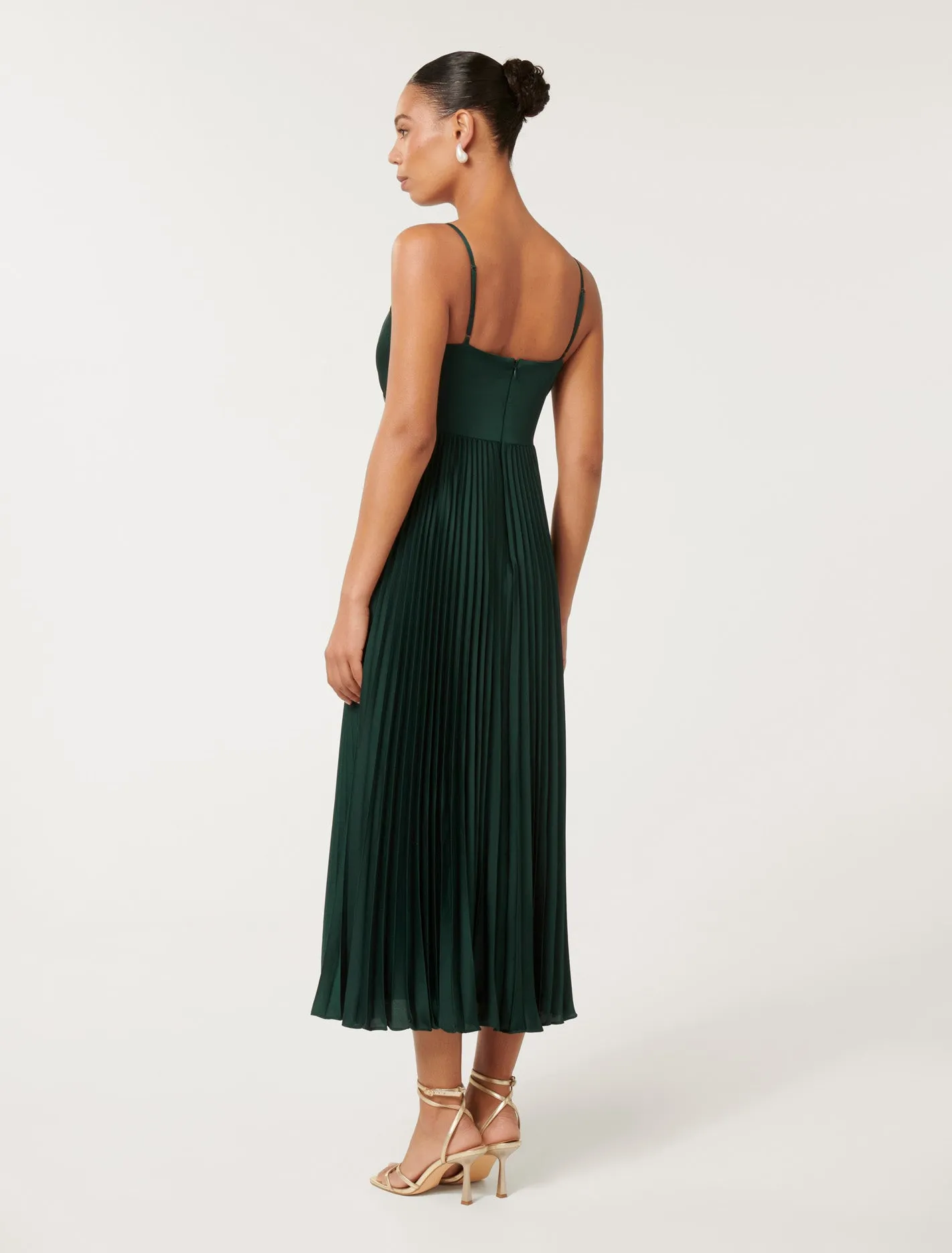 Chloe Pleated Midi Dress