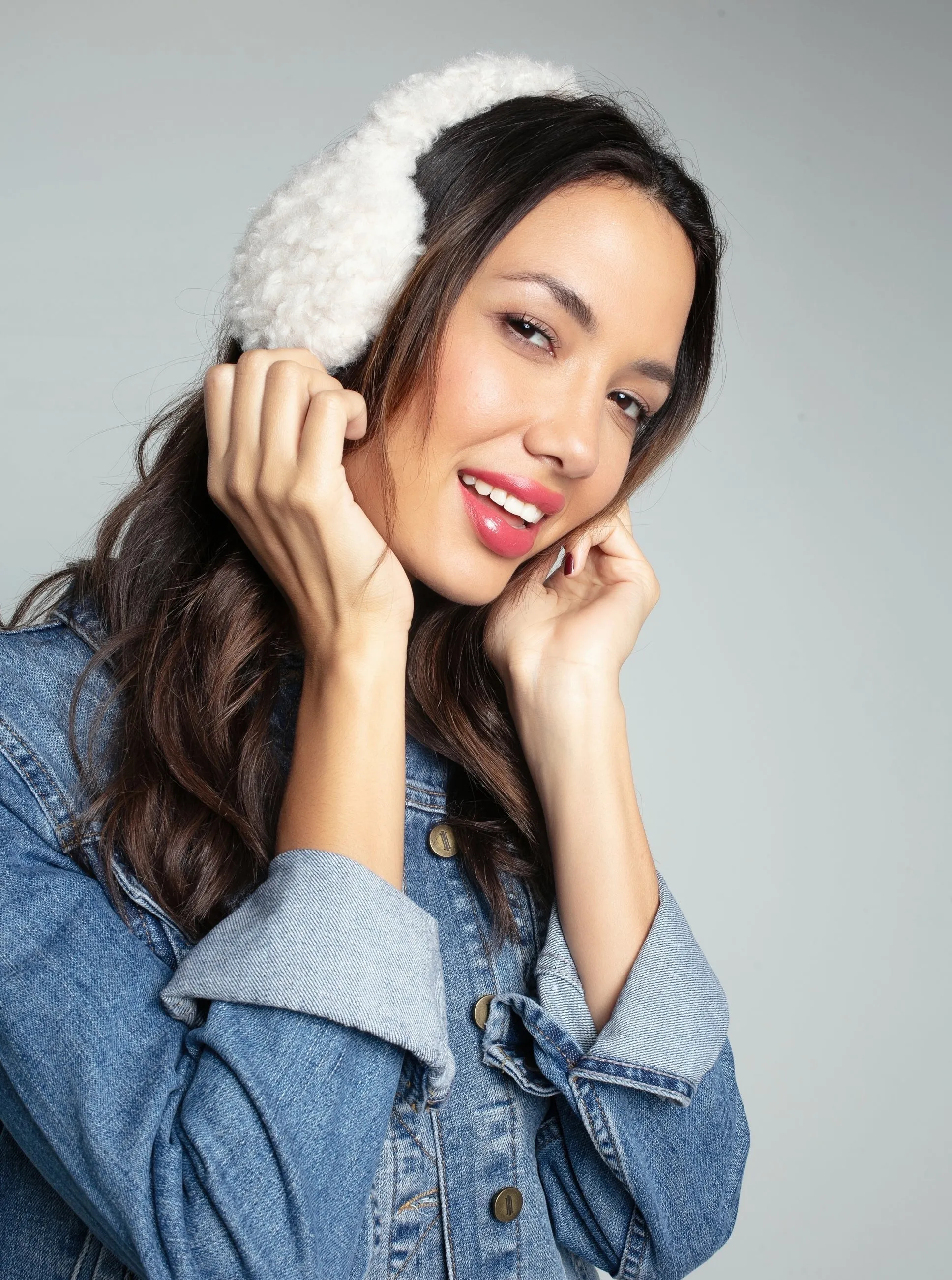 EDIE FAUX FUR EARMUFF-NATURAL