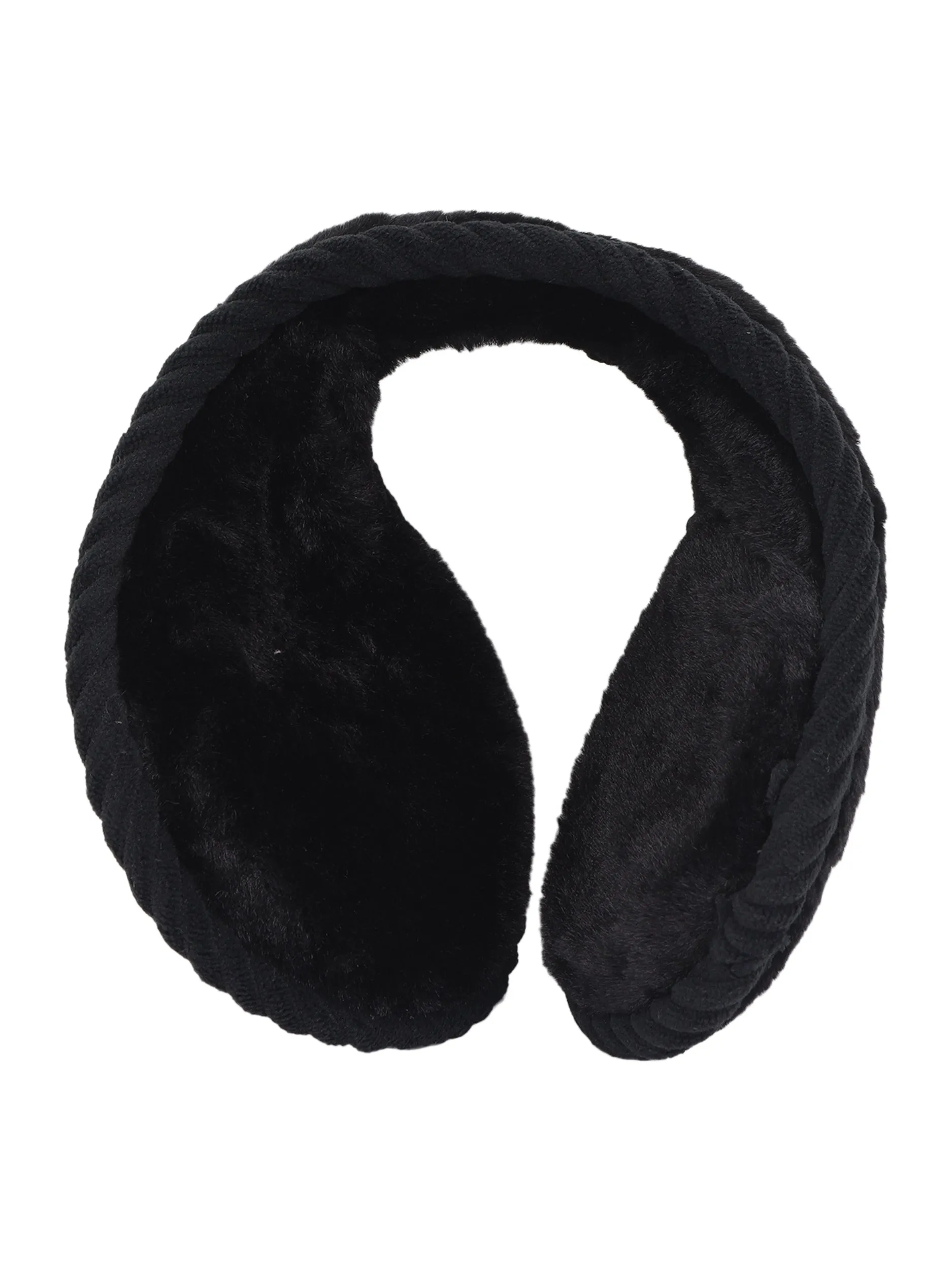 FabSeasons outdoor earmuff / ear earmer / ear cap with faux fur on the inside for Men & Women