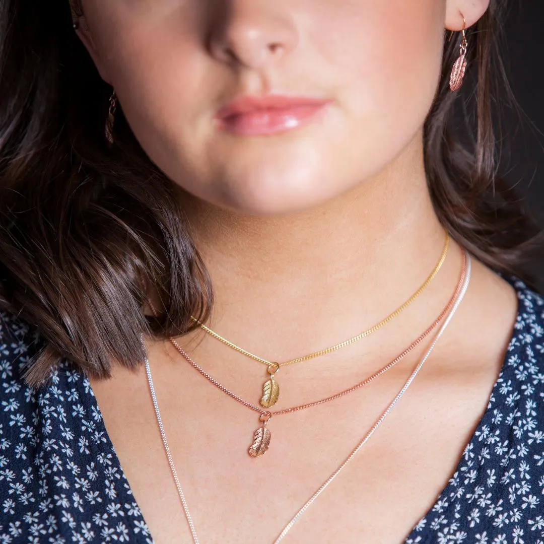 Feather Pendant | Rose Gold