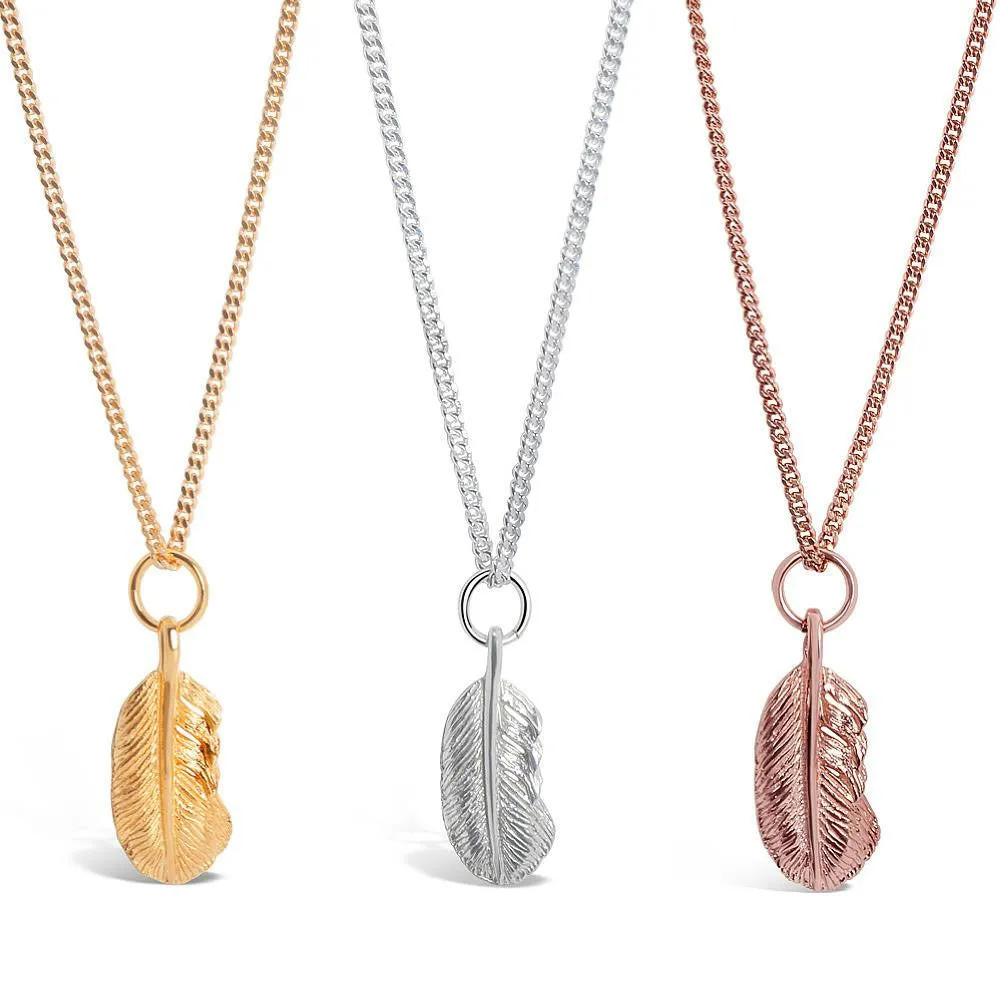 Feather Pendant | Rose Gold