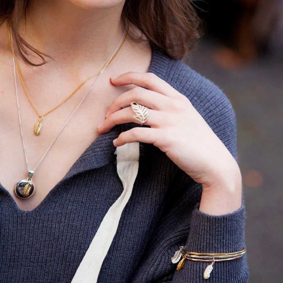 Feather Pendant | Rose Gold