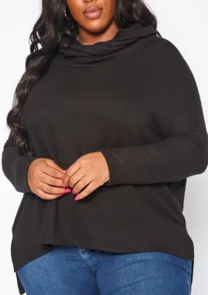 Hi Curvy Plus Size Women Cowl Neck Knit Sweater