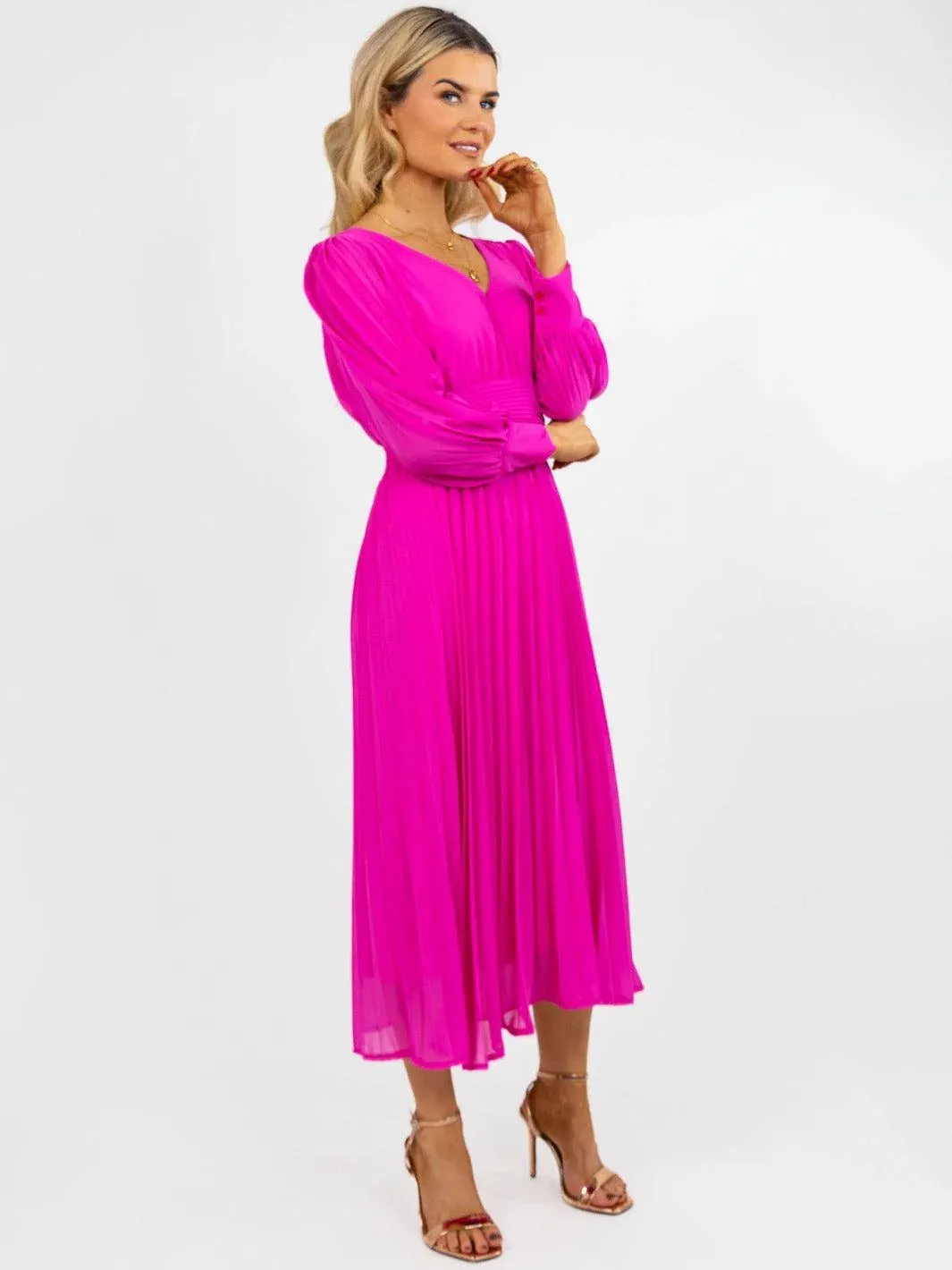 Kate And Pippa Hannah Midi dress in Pink