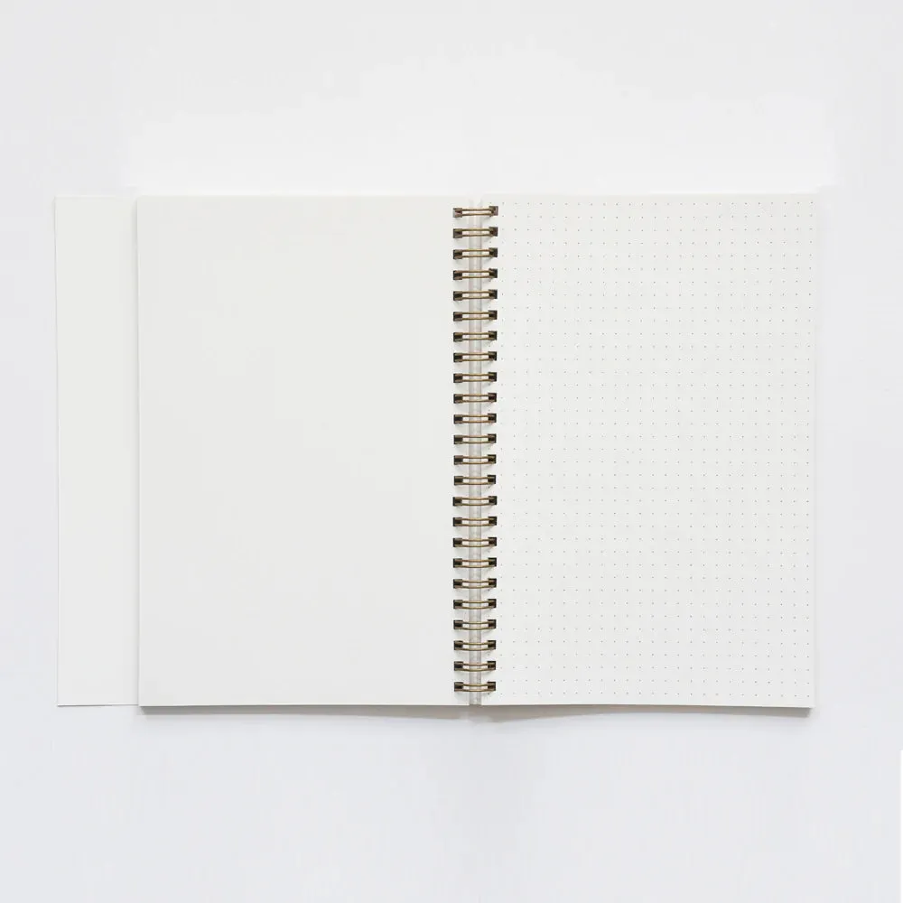 Katie Leamon Wiro Grey Grid Notebook - Blank and Dot Grid