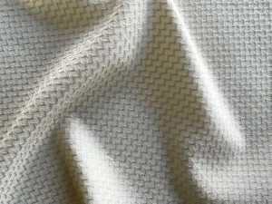 Lighter-weight Powdered Alabaster Textured Stretch Wool Blend (Made in Italy)