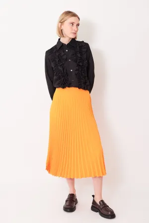 MM6 Maison Margiela Fluid Polyester Full Pleat Side Zip Skirt