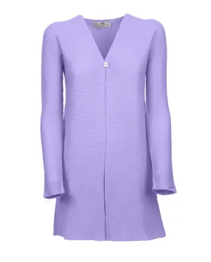 NEW FALL 24 - Women's Cashmere Links Stitch Duster Cardigan Lavender