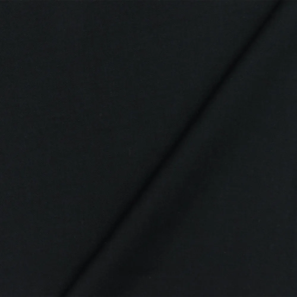 Night Navy-Black Wool-Polyester Twill Woven Suiting Fabric