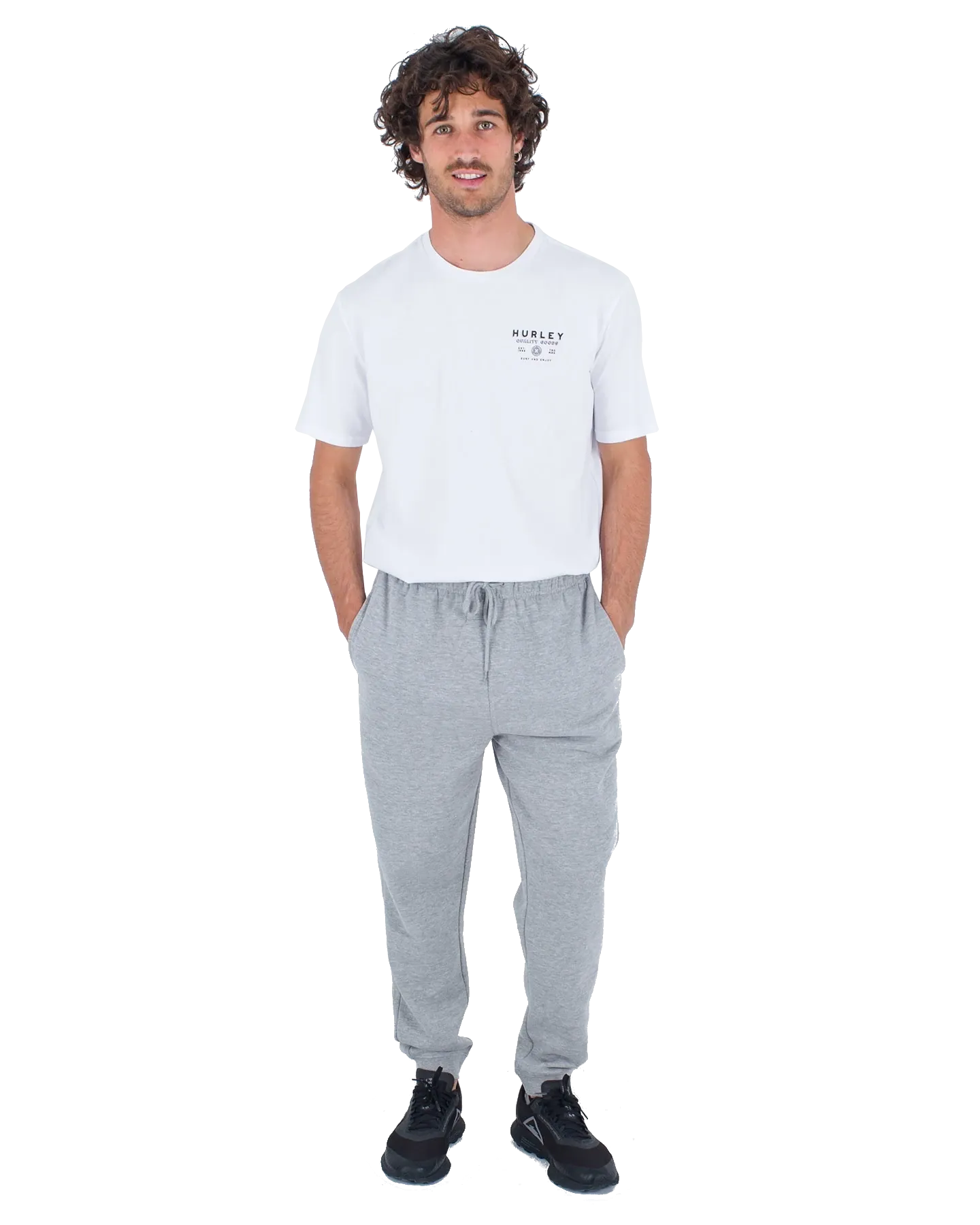 One & Only Fleece Joggers in Dark Heather Grey