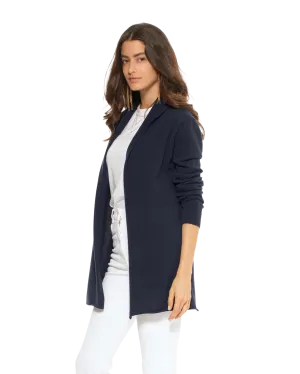 Pure Cashmere Open Front Cardigan Night Blue