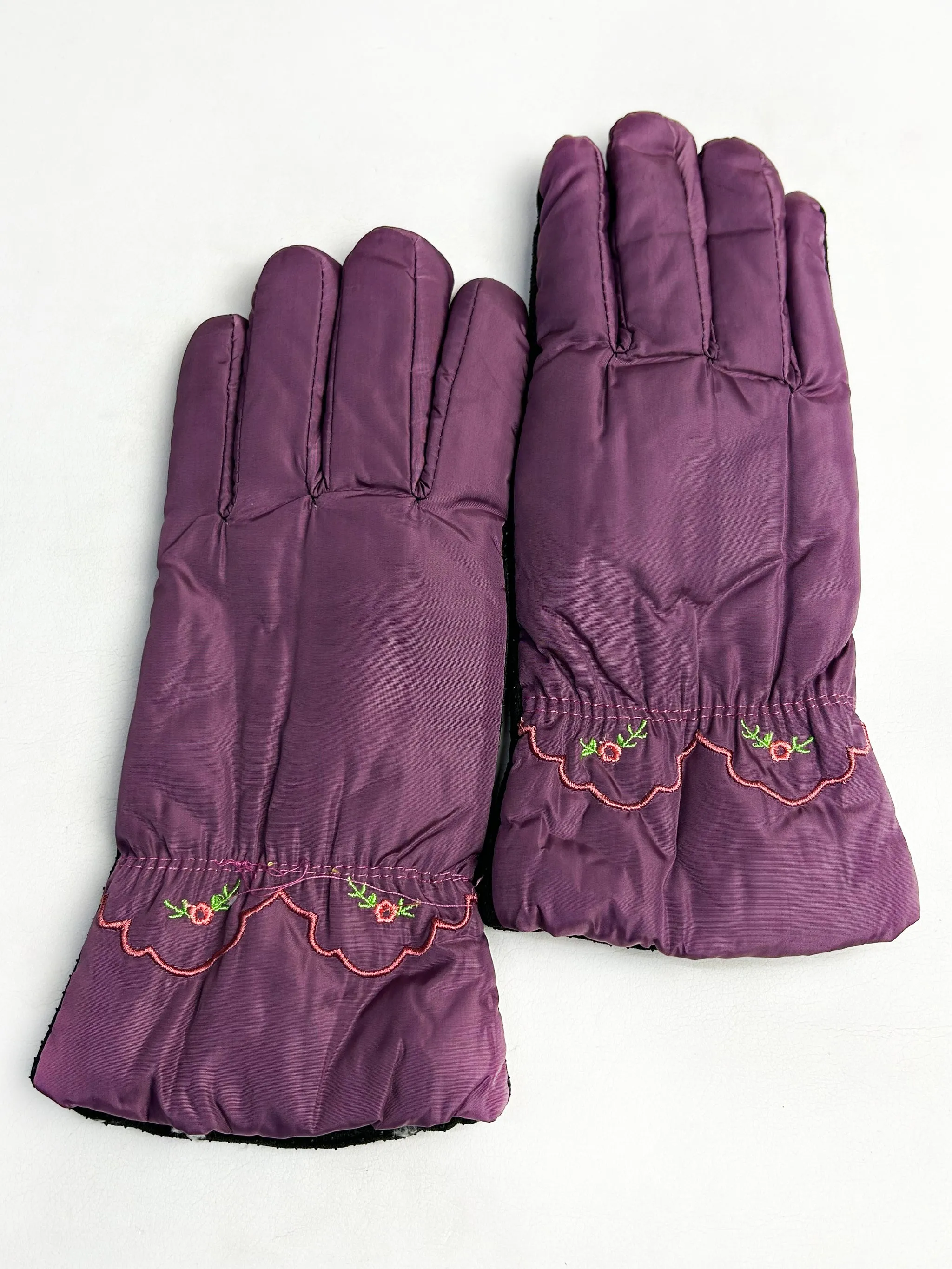 Purple Winter Gloves For Women / Girls Winter Gloves / Full Finger Gloves WG08