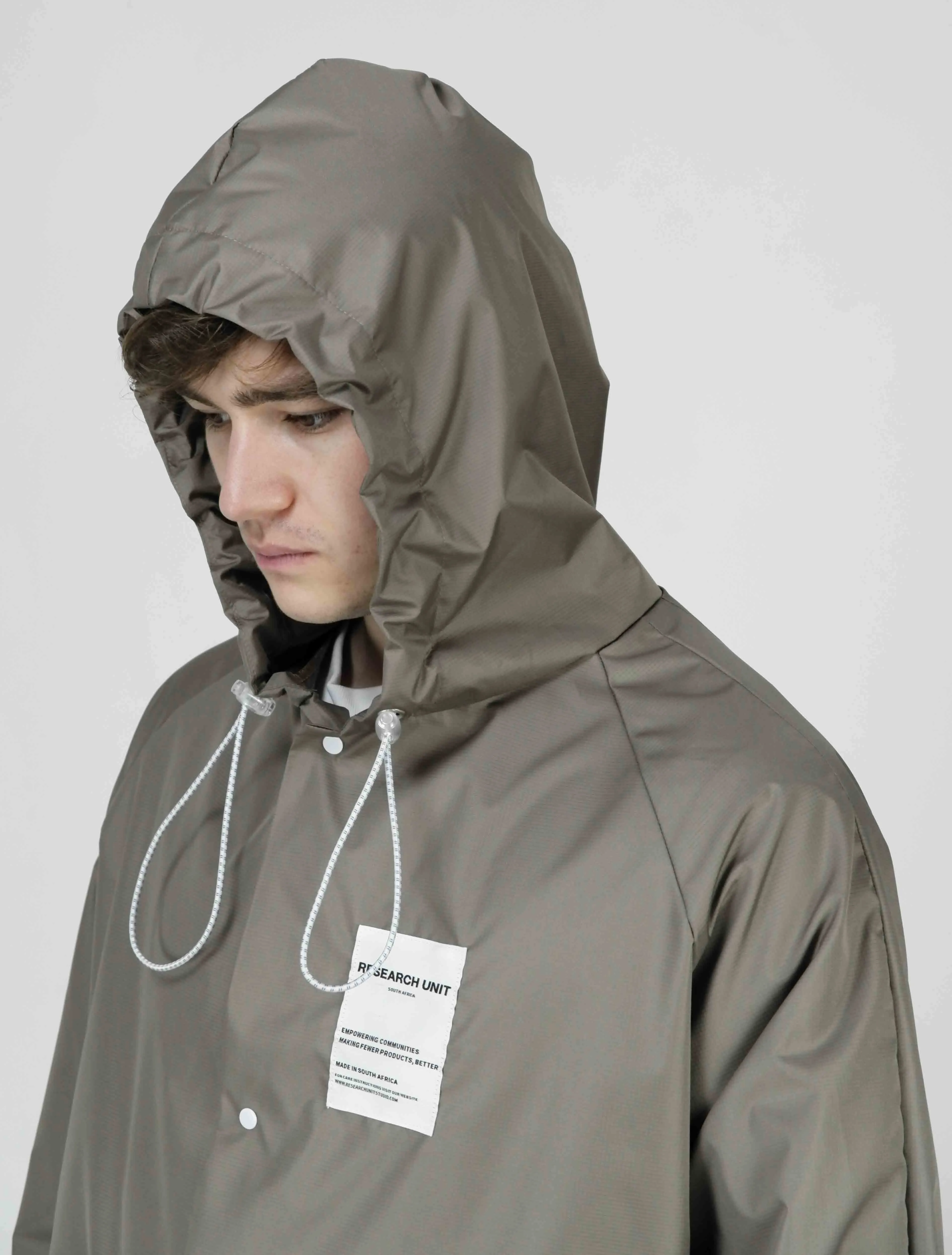 Ripstop Waterproof Rain Jacket (Stone)