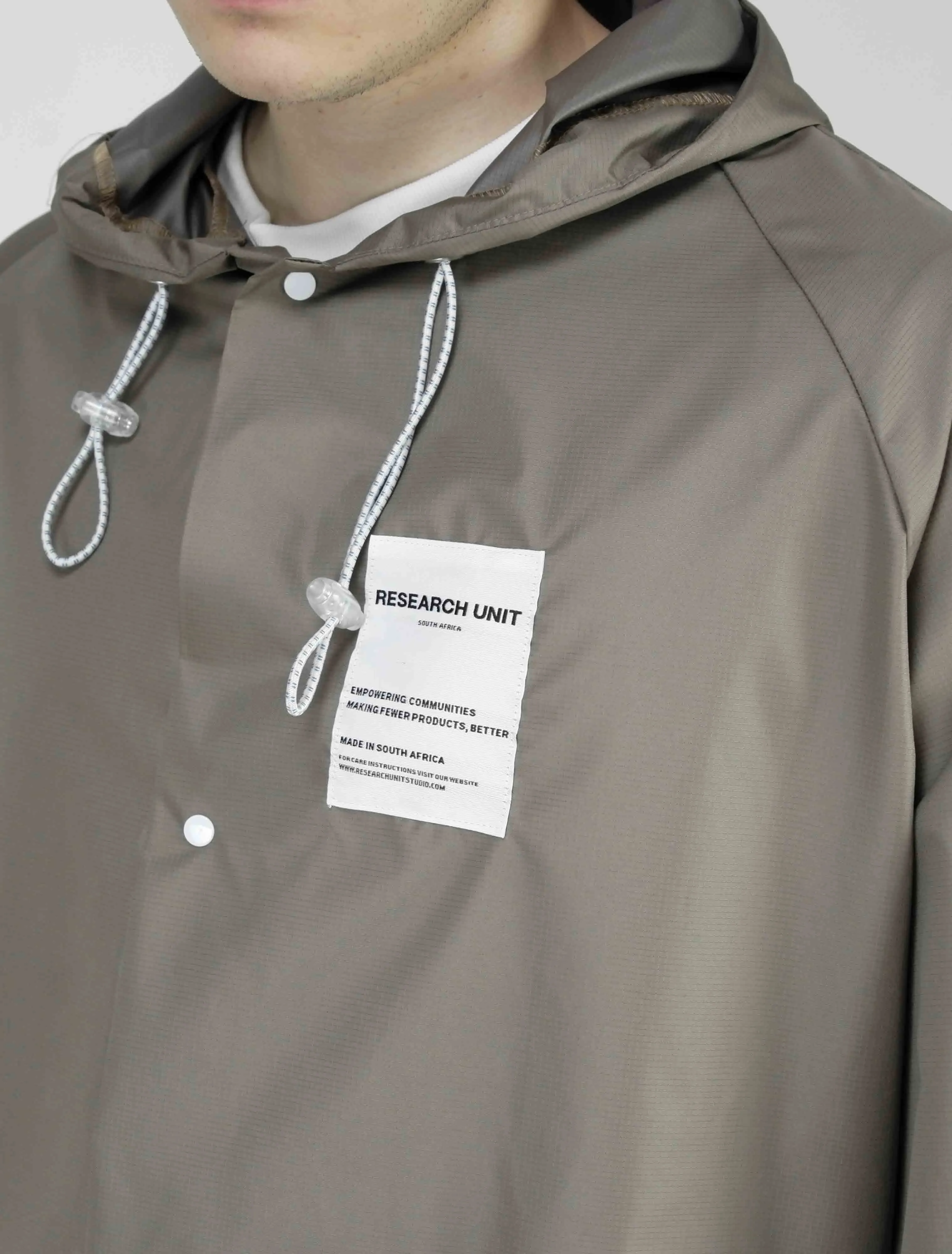 Ripstop Waterproof Rain Jacket (Stone)