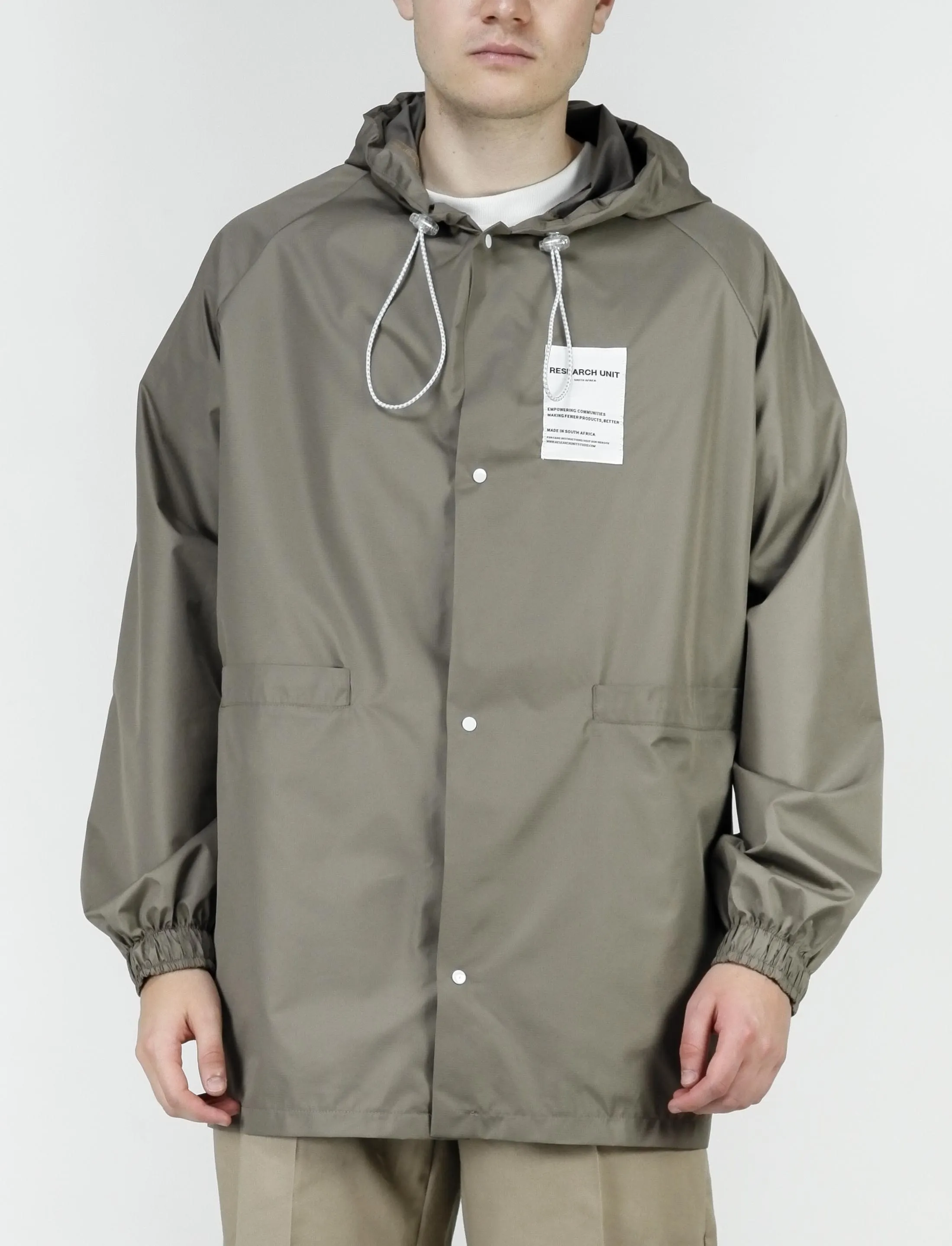 Ripstop Waterproof Rain Jacket (Stone)