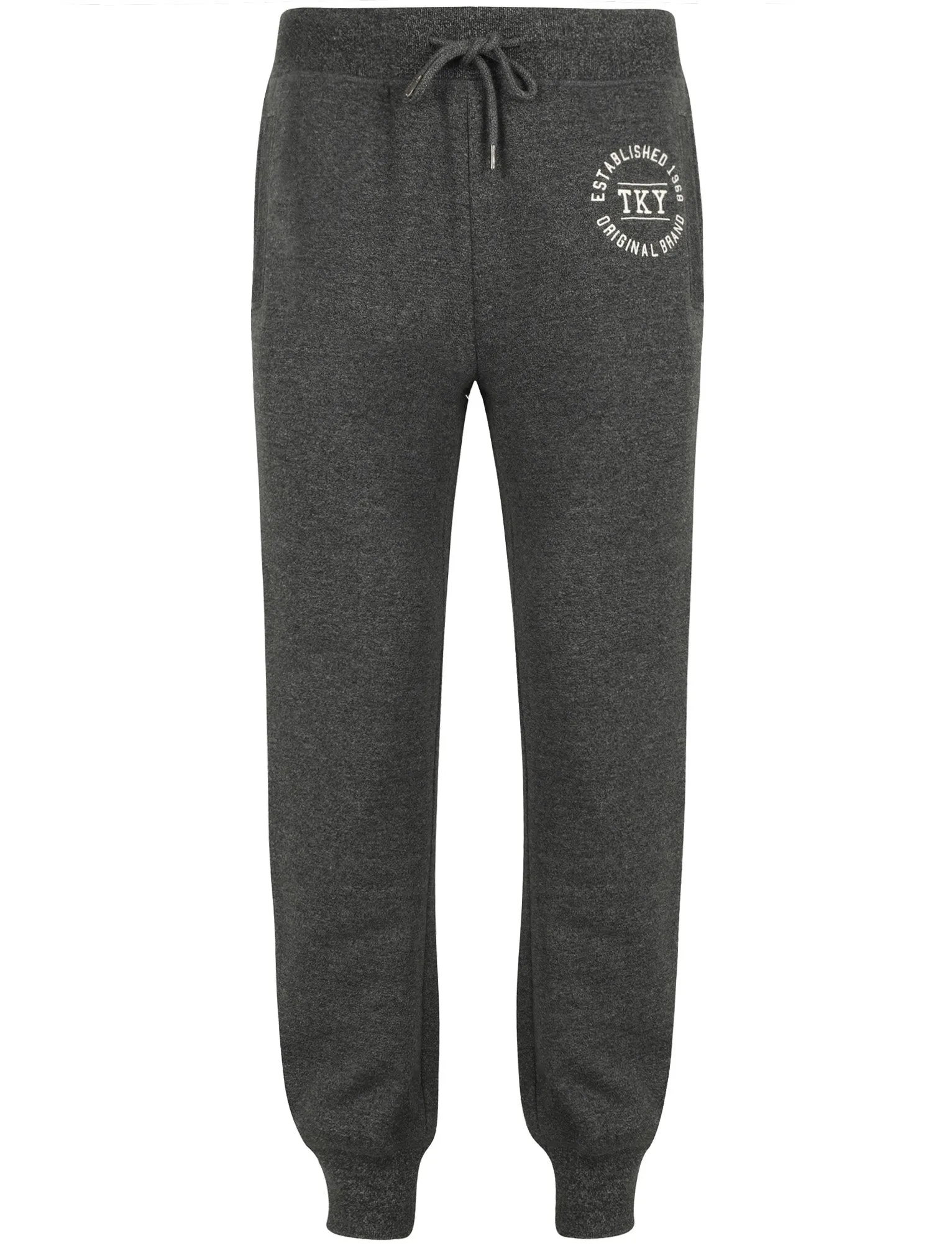 Roosburg Brush Back Fleece Joggers In Jet Black - Tokyo Laundry