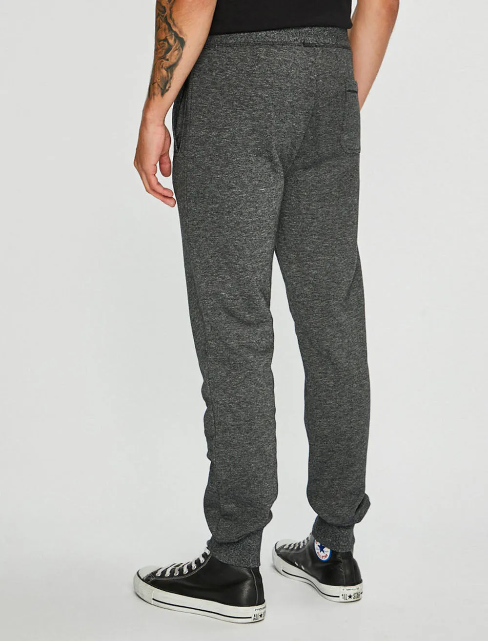 Roosburg Brush Back Fleece Joggers In Jet Black - Tokyo Laundry