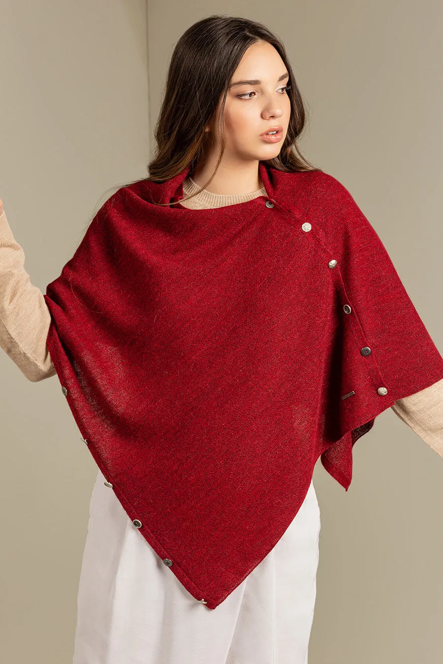 Sacha Shawl Baby Alpaca Color Redpepper