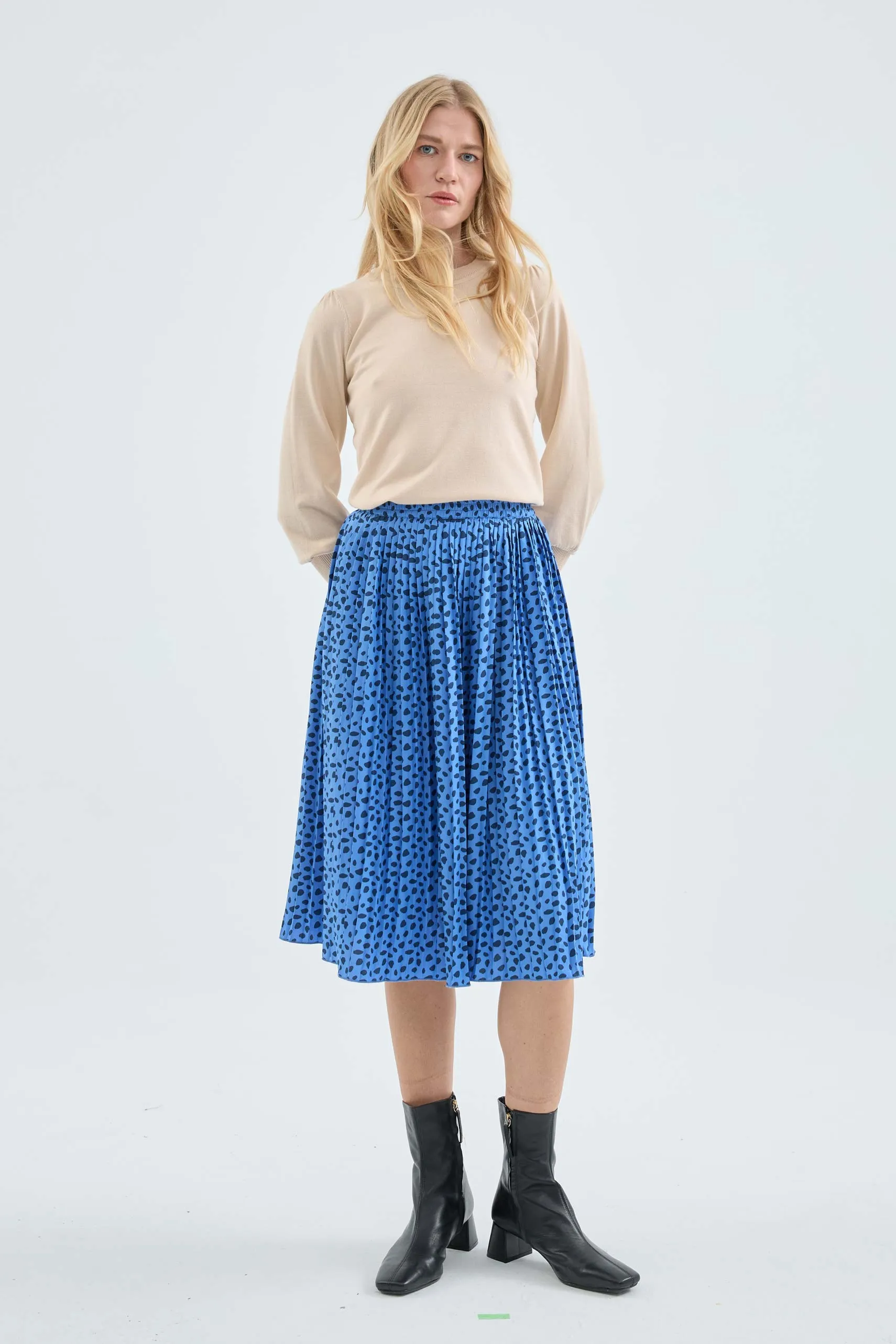 Spotted Midi Skirt-FINAL SALE