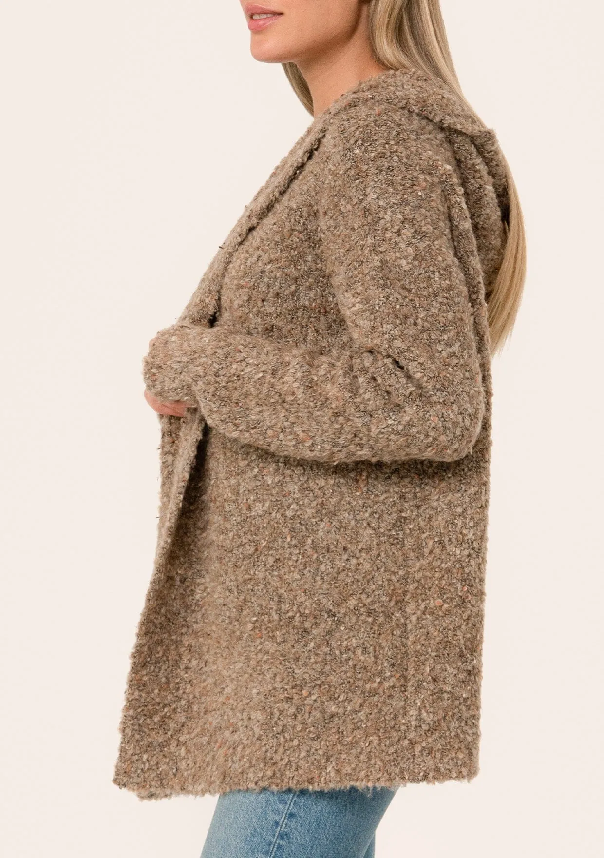 Sycamore Boucle Hooded Cardigan