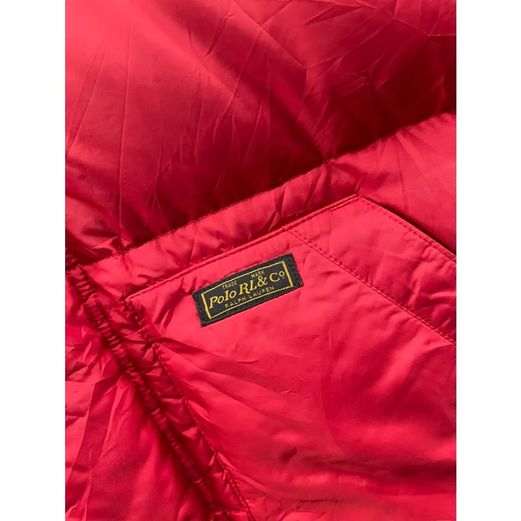 Vintage Ralph Lauren Polo RL & Co Men's Red Down Puffer Jacket