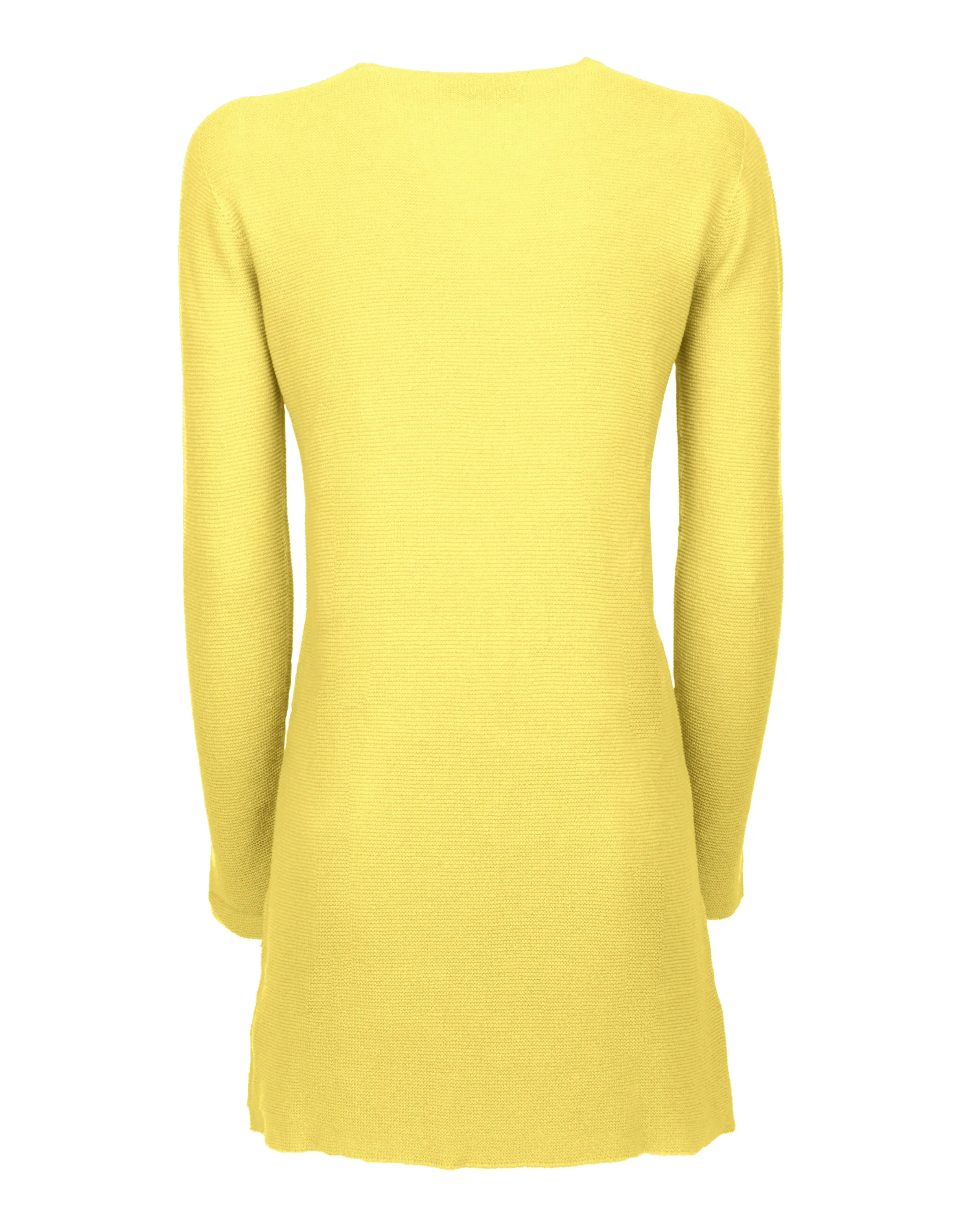 Women's Cashmere Links Stitch Duster Cardigan Lemon